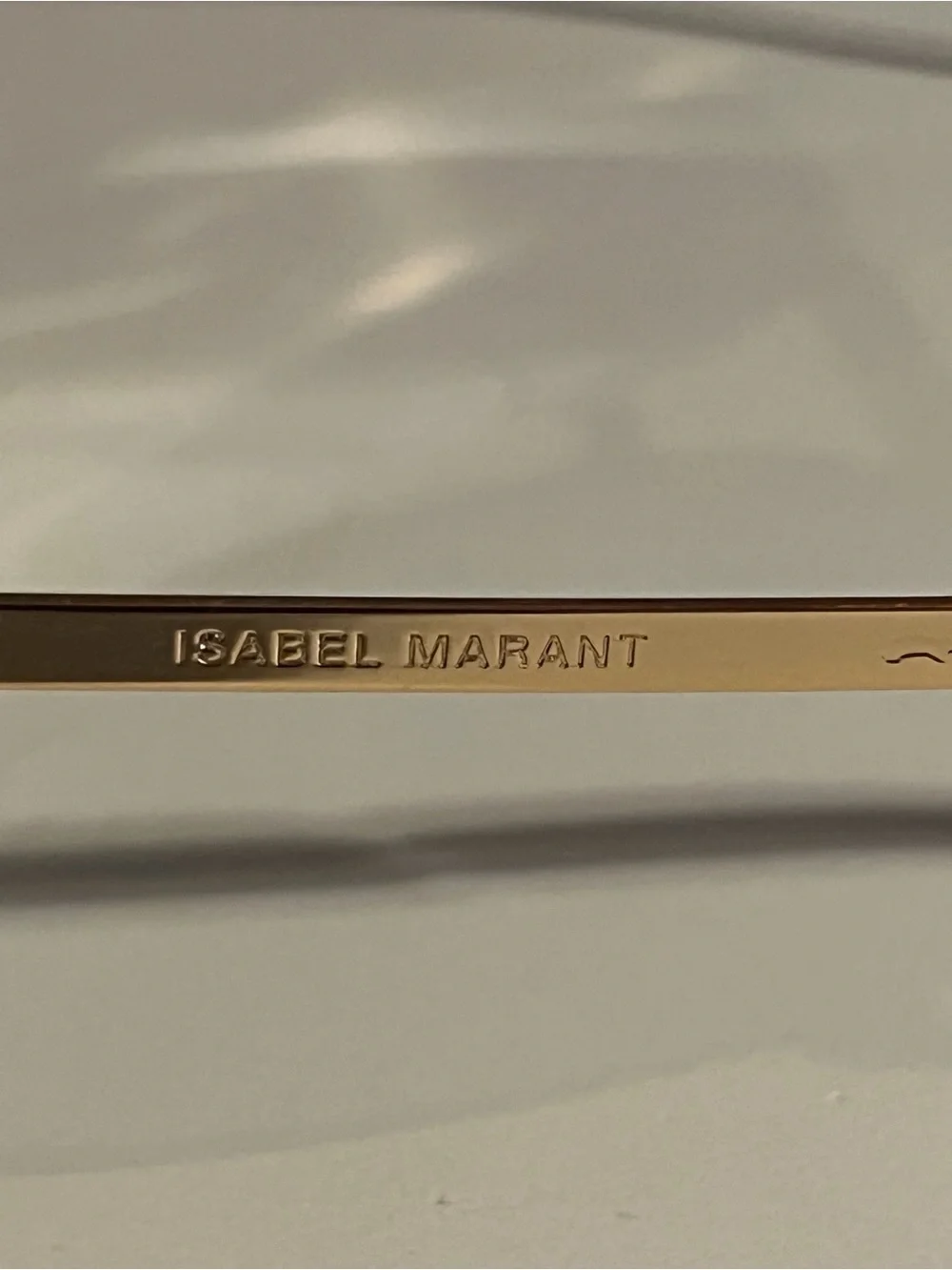 Isabel Marant Gold Aviator Sunglasses with Gray light bluish Gradient Lenses